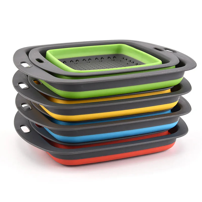 Square Collapsible Silicone Colander