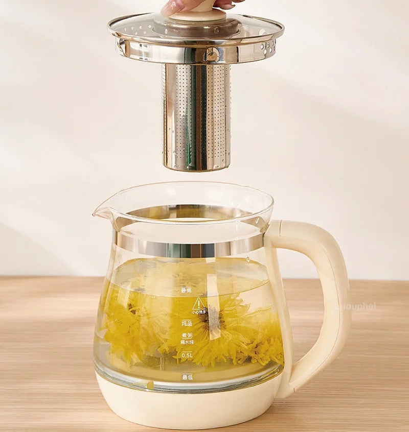 1.8L Electric Kettle Automatic Glass Tea Maker 800W Home Multi-function Health Kettle Smart Baby Thermostatic Milk Kettle 220V