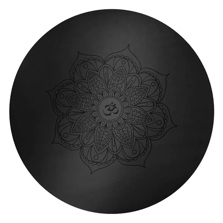 SHENGDE Custom Logo Meditation Non Slip Rubber Durable Waterproof Bottom Pu Circle Round Eco-friendly Yoga Mat