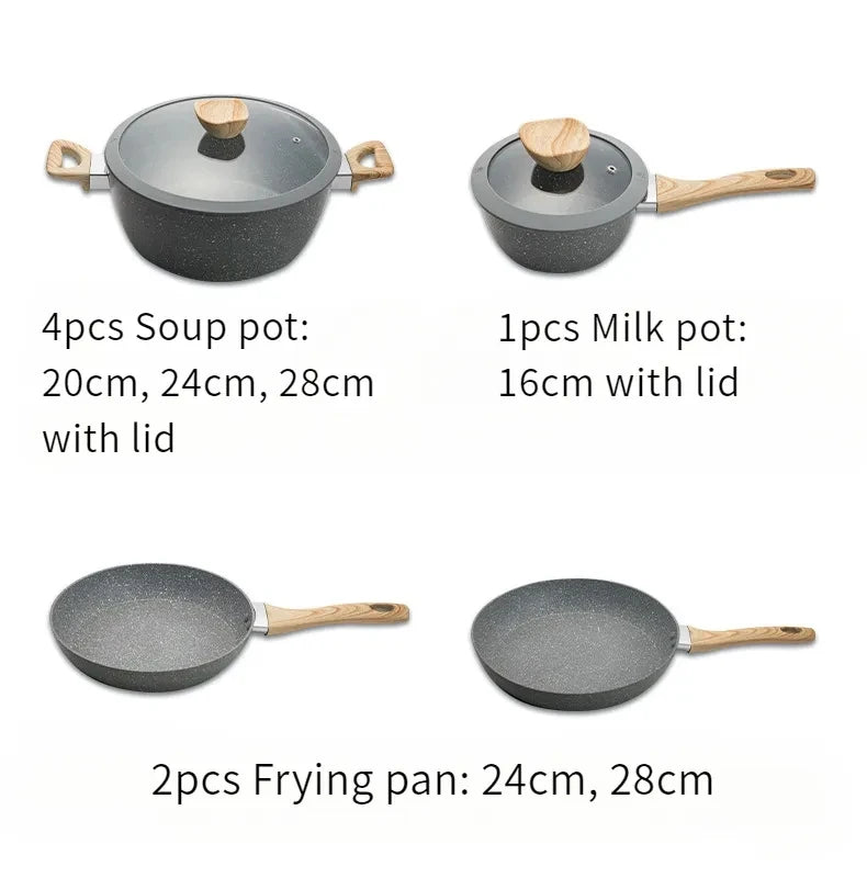 10 Pcs Pots and Pans Set