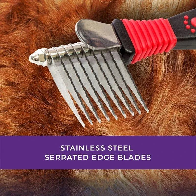 Pet Dematting Rake Comb Brush