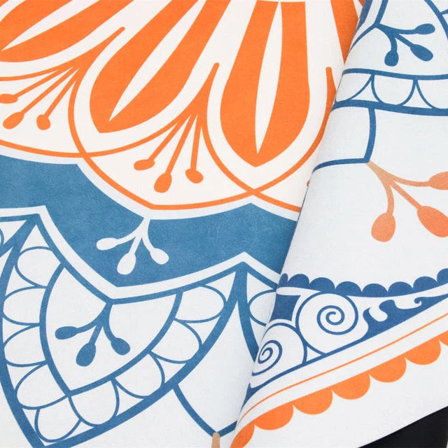 Wholesale Customized Printed Circle Mandala Rubber Round Yoga Meditation Mat