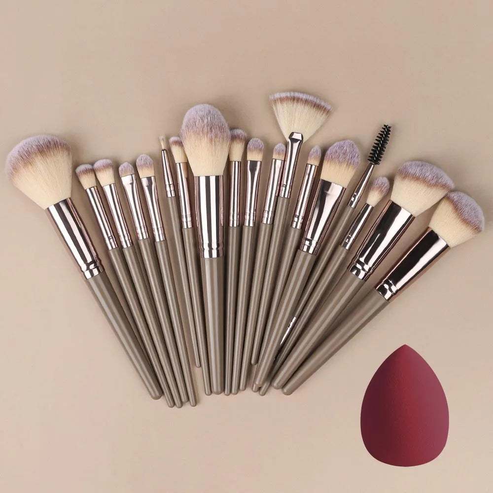 Champagne Golden Makeup Brush Set