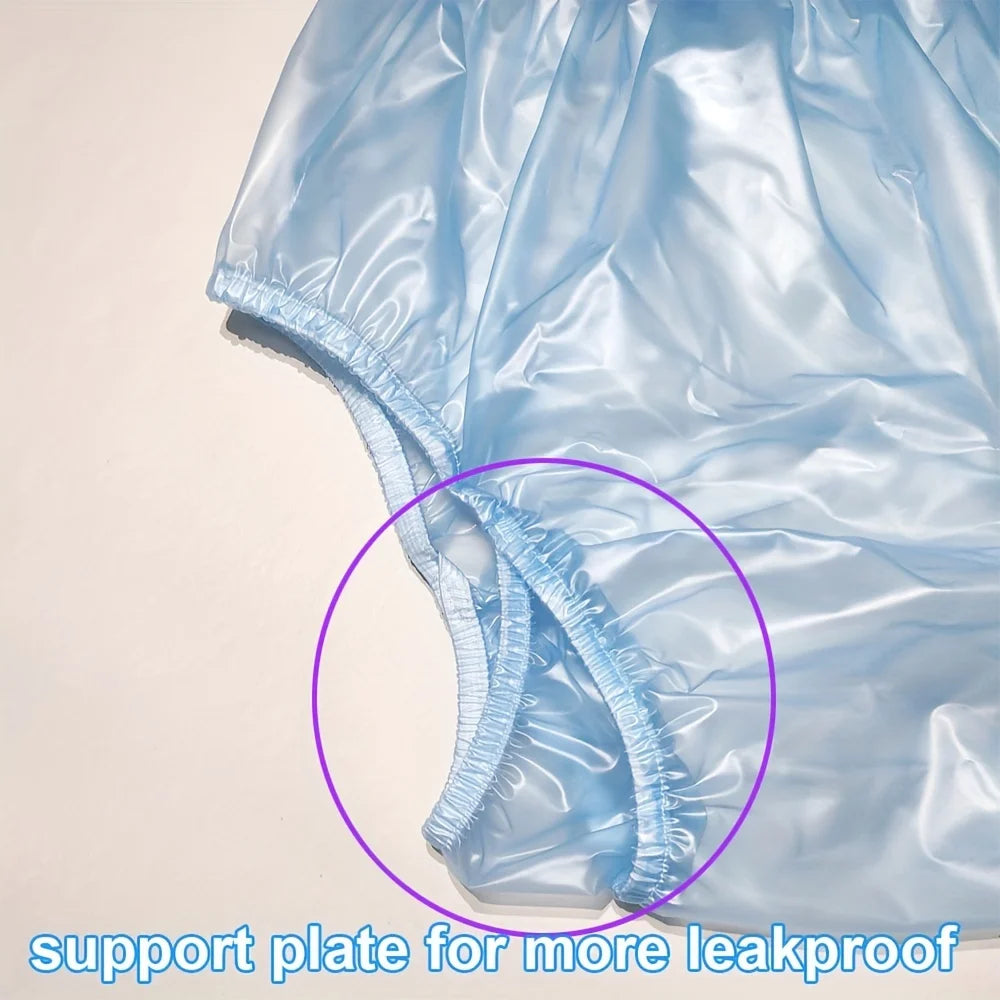 Reusable PVC Panties Adult Diapers Coat Leak-proof Plastic Teen Diaper Cover Non-disposable Diapers Transparent