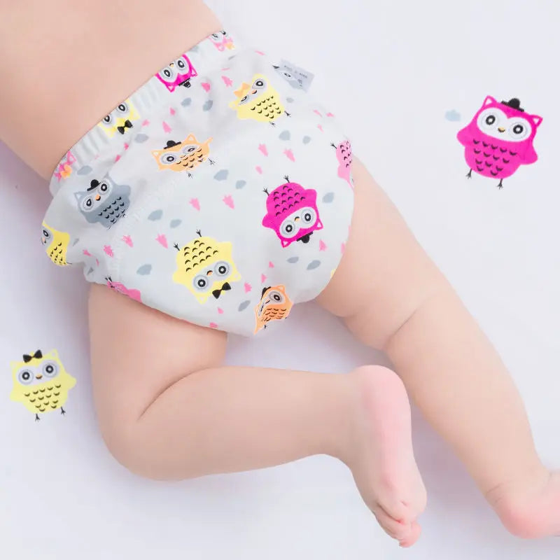 6 Layer Infant Nappies Child Learning Panties Newborn Cartoon Baby Cotton Training Reusable Washable Cloth Diaper Underwear Pant