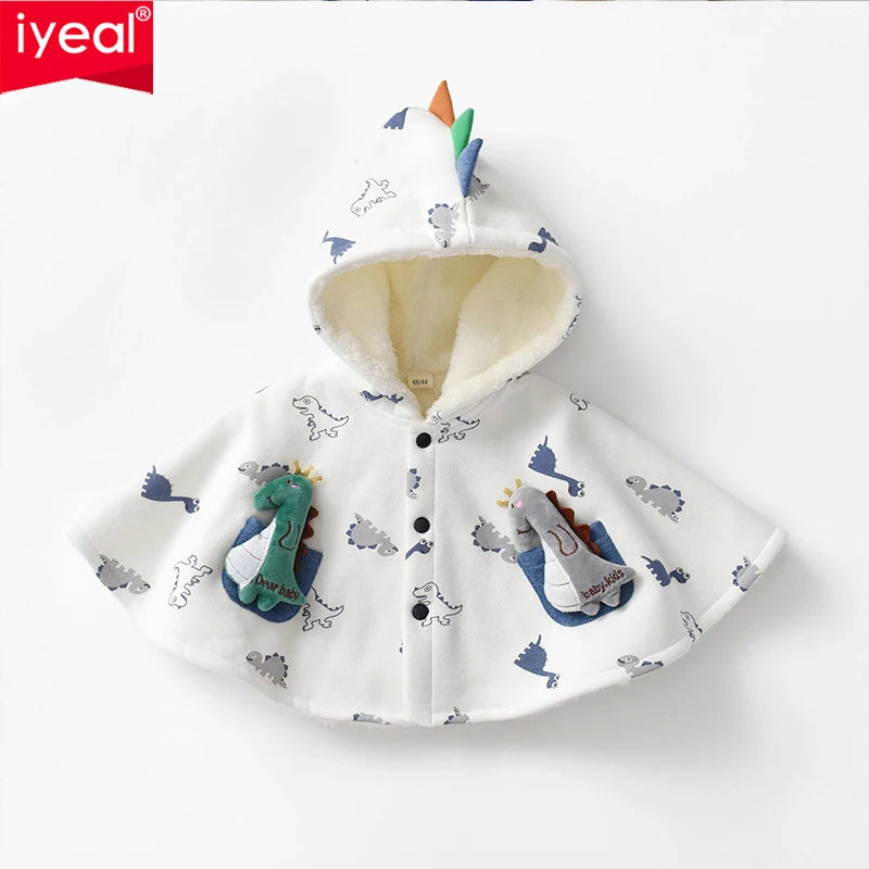 IYEAL Kids Toddler Hooded Cloak Jacket For Baby Clothes Newborn Baby Boys Girls Coat Winter Infant Warm Outerwear