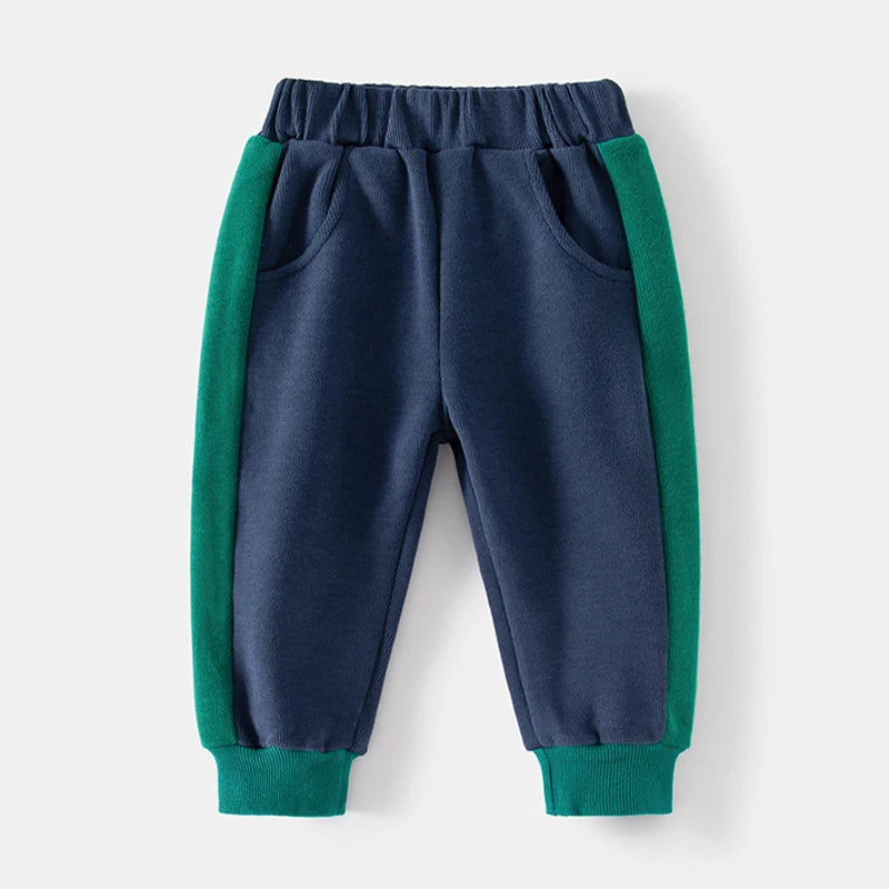 IYEAL New 2024 Spring Boys' Clothes Set Kids Boys Contrast Color Long Sleeve Sweatshirts Tops + Long Pants Toddler Clothes Set