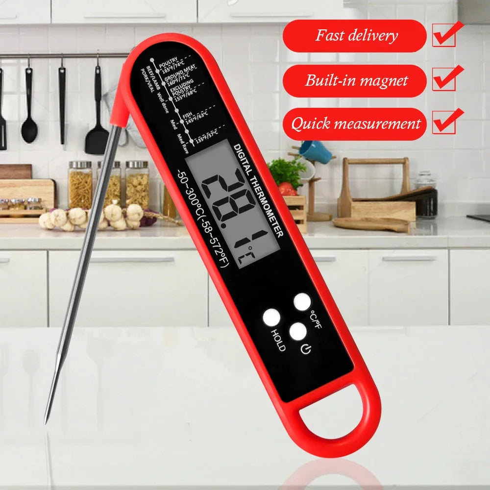 Foldable Digital Display Meat Thermometer