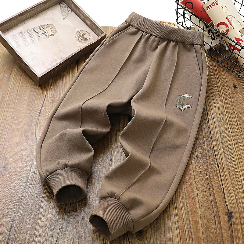 IYEAL Children's Pants 2023 Autumn New Children's Pants Children's Boys' Pants Embroidered Casual Harlan Pants