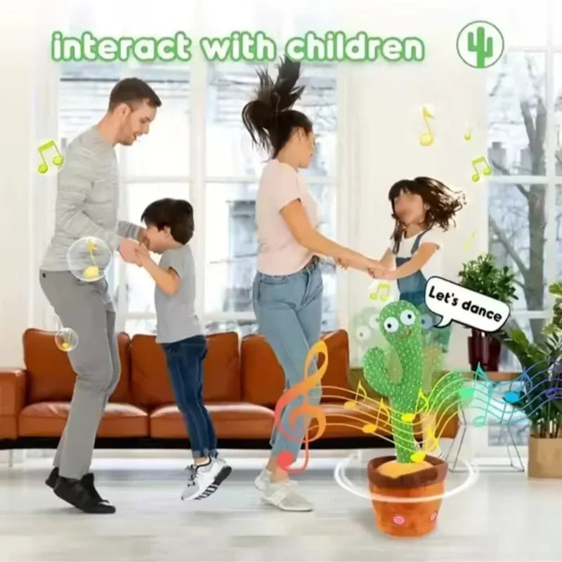 New Dancing Talking Cactus Toy for Baby Toddler, Boys Girls Gifts Singing Mimicking Cactus Toys Recording Repeating What You Say