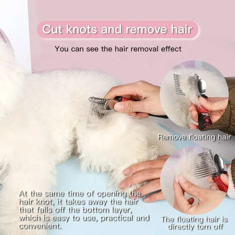 Pet Dematting Rake Comb Brush
