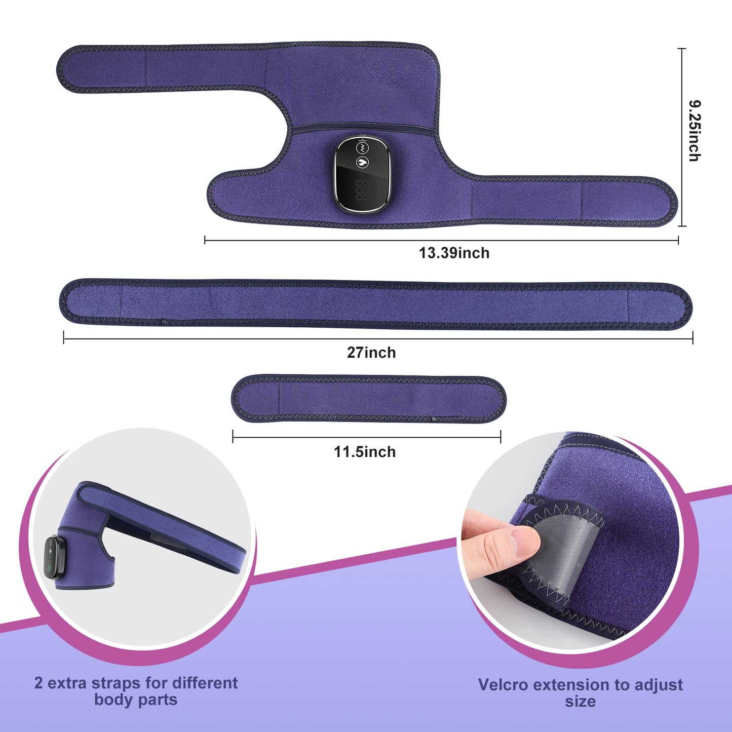 Heated Knee Pad Shoulder Pad Elbow Multifunctional Heating Massager Keep Warm Relieve Fatigue Red Light Hot Compress Vibration