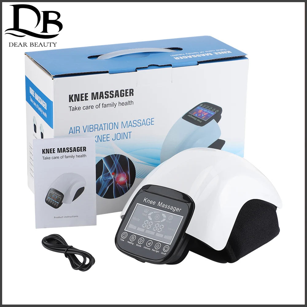 Knee Massage Electric Heating Infrared Pad Air Pressure Vibration Physiotherapy Instrument LCD Display Joint Pain Relief 3 Level