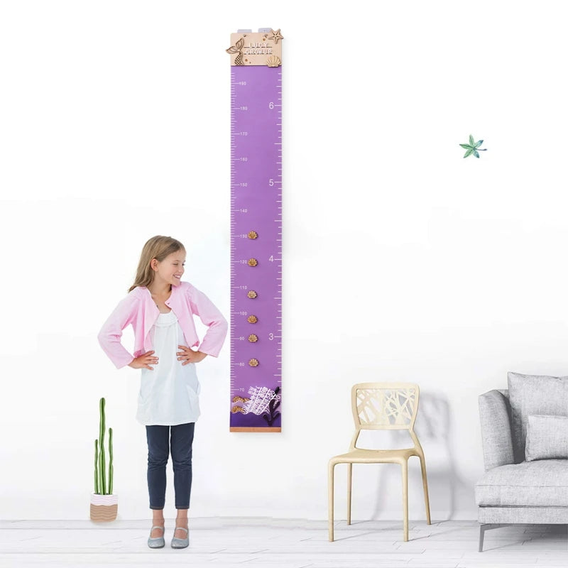 1pc Kids Cartoon Animals Height Measure Ruler Baby Decals Wall Sticker Ruler Kid Room Home Decoration Nursery Child Growth Ruler