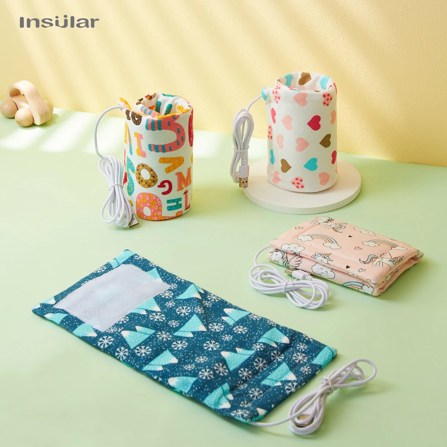 USB Baby Bottle Warmer Portable Travel Infant Baby Feeding Bottle Warmer Heater Thermostat Heated Cover Milk Bottle Heater Bags