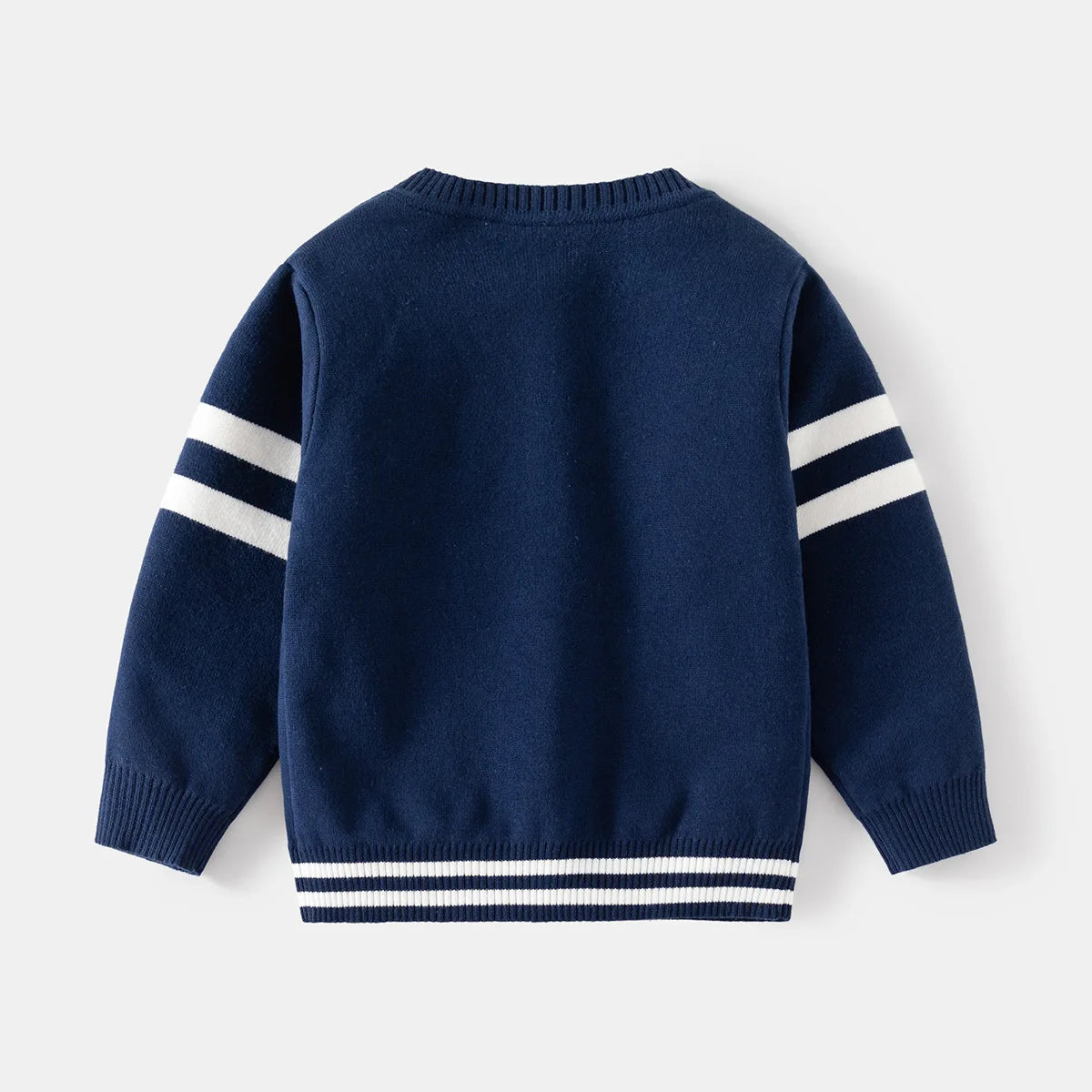 IYEAL Children's Boy Cute Beige Sweater Casual Style Long Sleeve Comfortable Soft Autumn Bear Pattern Sweater Cardigan