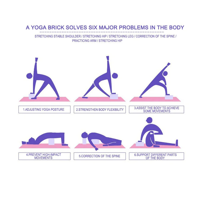 EVA Yoga Blocks Dance Leg Press Exercise Bricks Non-slip Yoga Pillow Fitness Body Building Accessories Yoga Meditation Equipment