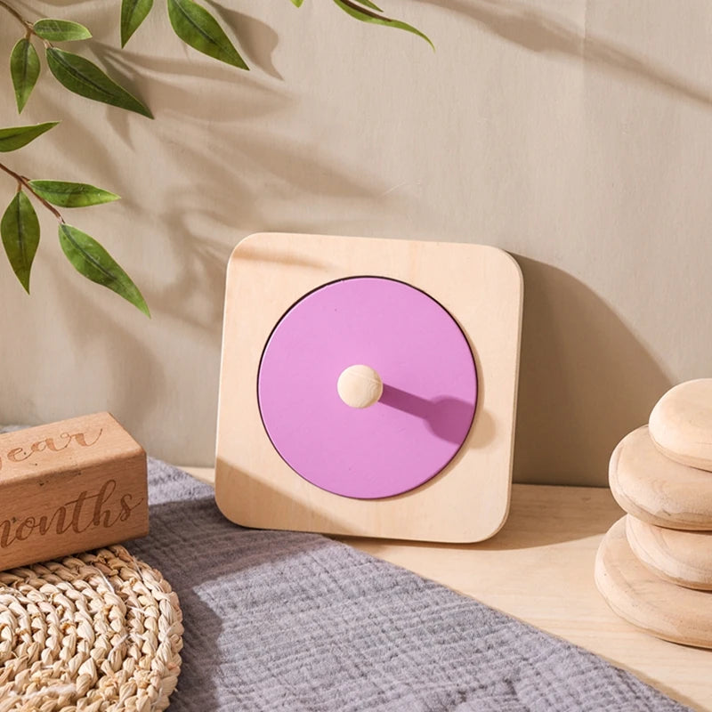 Kids Wooden Mirror Board Montessori Puzzle Busy Board Toys Newborn Hand Eye Coordination Ability Early Educational Sensory Toys