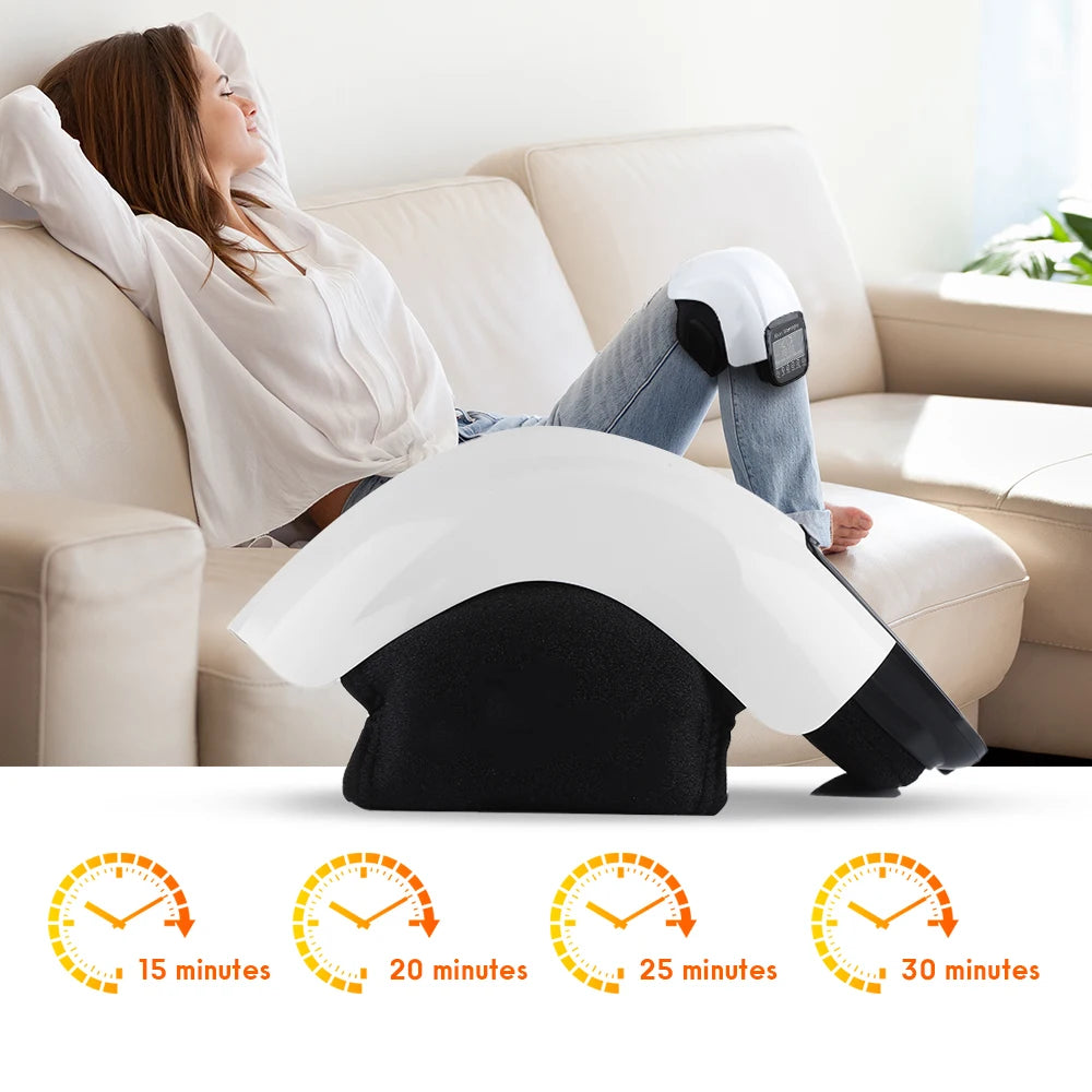 Knee Massage Electric Heating Infrared Pad Air Pressure Vibration Physiotherapy Instrument LCD Display Joint Pain Relief 3 Level