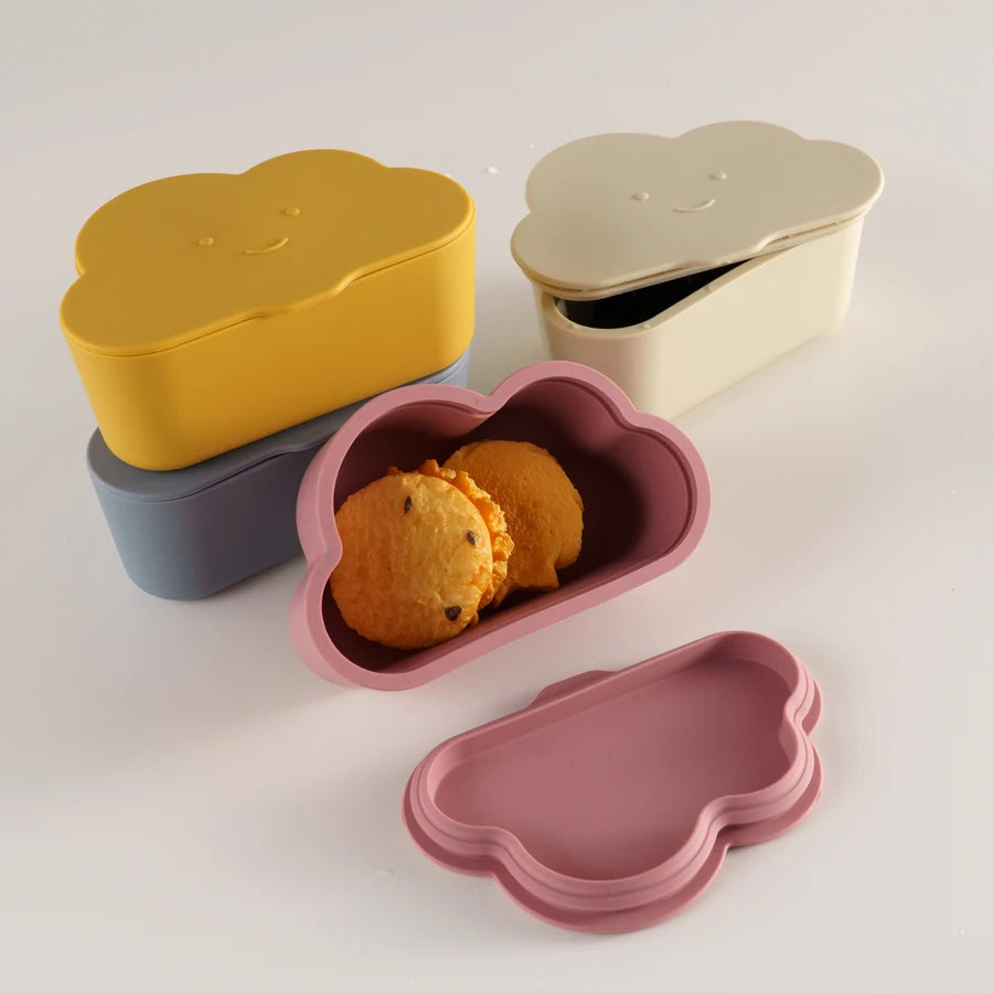 New Silicone Snack Box For Baby Portable Baby Food Storage Container BPA Free Bowl Children's Tableware Baby Accessories