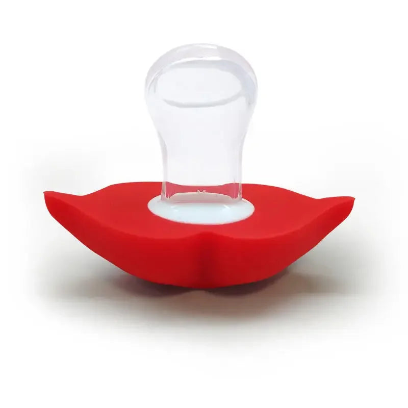 Kiss Lips Mustache Pacifier for Babies Funny Silicone Soother with Orthodontic Nipples Perfect for Toddler Feeding and Comfort