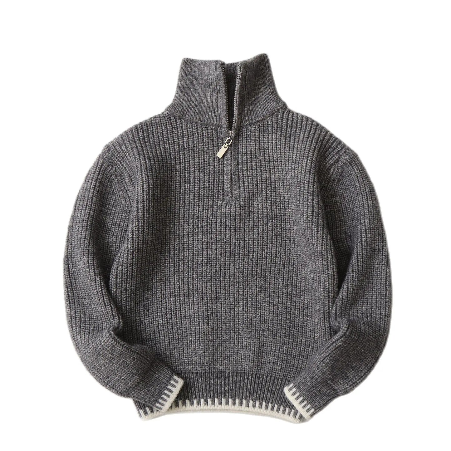 2024New Edition Children's Sweater Boys Winter Clothing Half Zipper Cotton Cashmere Sweater Outdoor Clothes Autumn Kid Outerwear