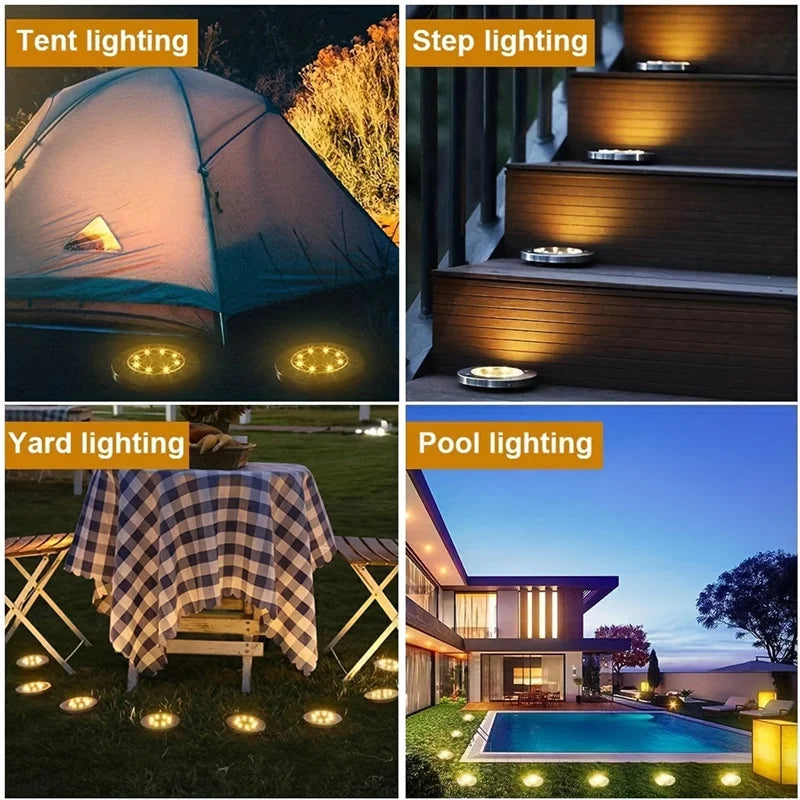 LED Outdoor Solar Power Ground Light