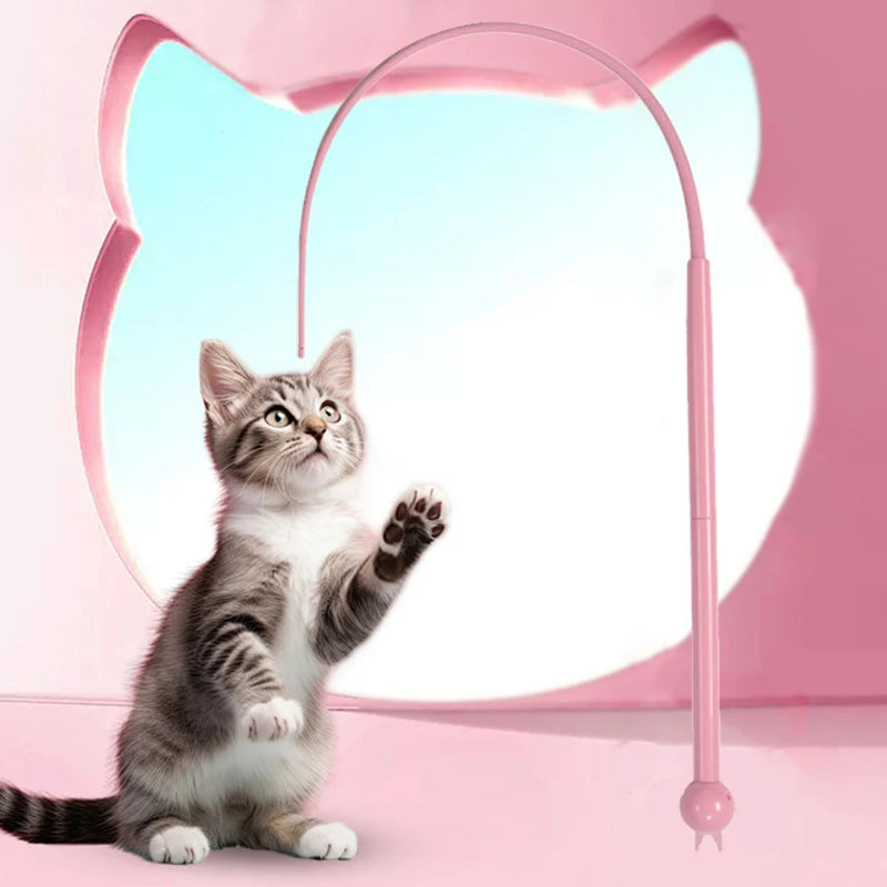 Silicone Cat Teaser Stick