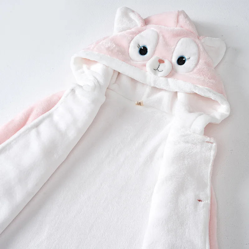 IYEAL Winter Long Baby Girls Cloak Baby Windbreaker Outwear Thickening Wrap for Autumn and Winter Children Girls Coat