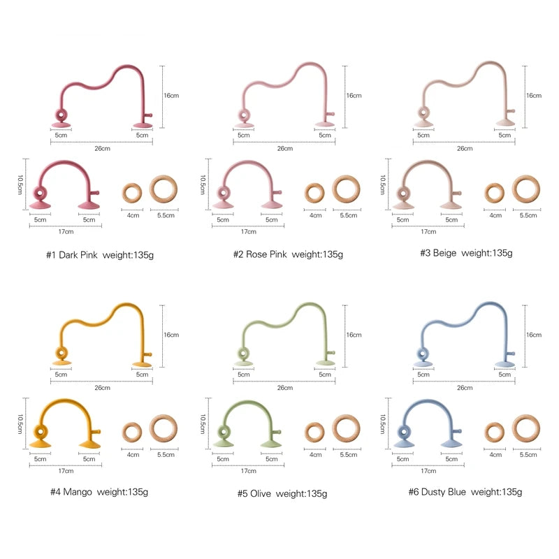 Baby Silicone Tabletop Toys Kids Wood Ring Soft Silicone Teether Toys Infant Puzzle Around Track Maz Teething Chewing Toys Gifts