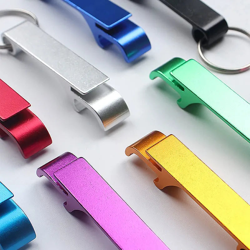 24Pcs Bottle Opener Keychain Aluminum Beer Bottle Openers Metal EDC Soda Keyring Tool Gift