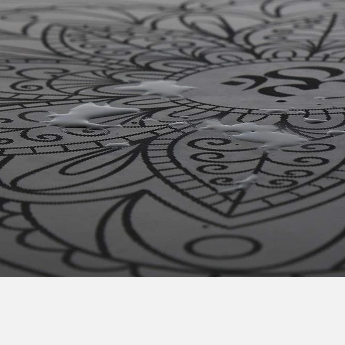 SHENGDE Custom Logo Meditation Non Slip Rubber Durable Waterproof Bottom Pu Circle Round Eco-friendly Yoga Mat