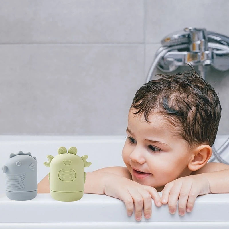Baby Bath Toys Animal Cute Cartoon Toddler Water Toys Swim Bathroom Baby Silicone Sprinkler Bathtub Animal Toys Infant Kids Boys