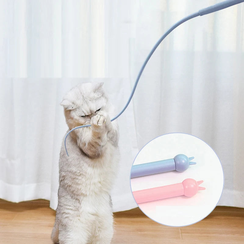 Silicone Cat Teaser Stick