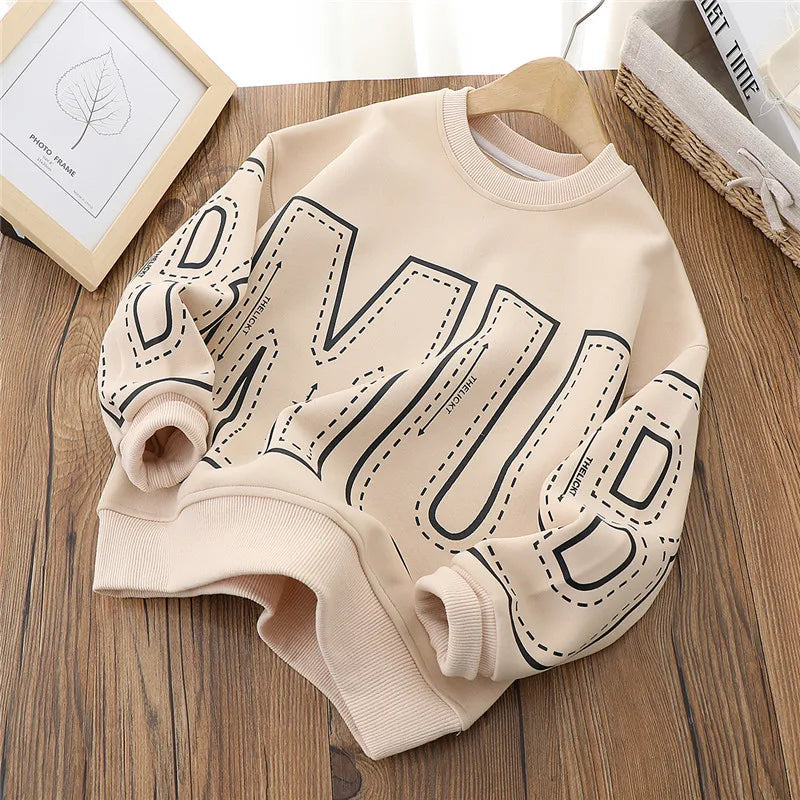 IYEAL Kids Boys' Sweatershirts Spring and Autumn Children's Wear New Boys' and Girls' Round Neck Cartoon Pullover