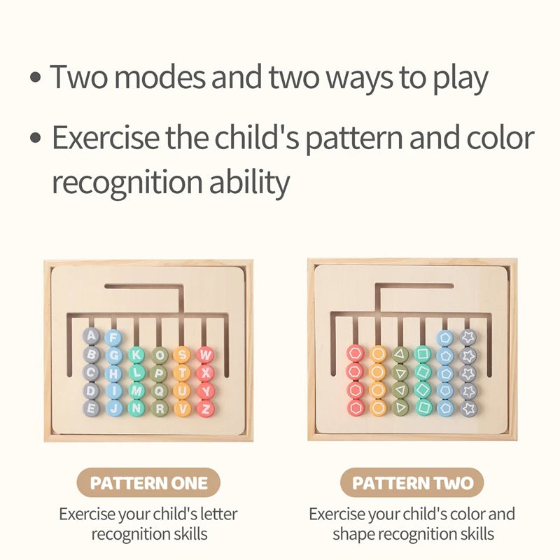 Montessori Baby Wooden Learning Word Box Toys Training Word Spelling Color Shape Recognition English Alphabet Learning Card Gift
