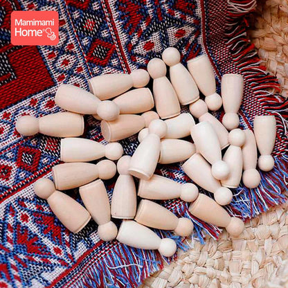 50pc 35mm 43mm 65mm Peg Dolls Hardwood Natural Unfinished Boy Dolls Handmade DIY Nurse Gifts BPA Free Food Grade Materials