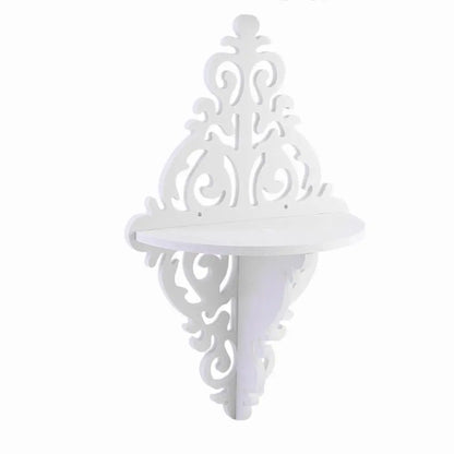 2024 New European Style Wall Shelf White Sharp Point Storage Board Wall Bedroom Wall Storage Rack Decorative Flower Rack