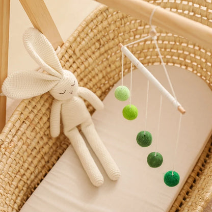 Baby Montessori Plush Ball Mobile Toy Newborn Colorful Hanging Crib Toy Visual Sensory Game Color Cognitive Educational Toys