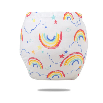 Baby Potty Toilet Training Pants Nappies Cartoon Boys Girls Underwear Cotton TPU WaterProof Panties Reusable Diapers Cover