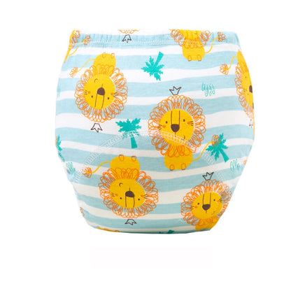 Baby Potty Toilet Training Pants Nappies Cartoon Boys Girls Underwear Cotton TPU WaterProof Panties Reusable Diapers Cover