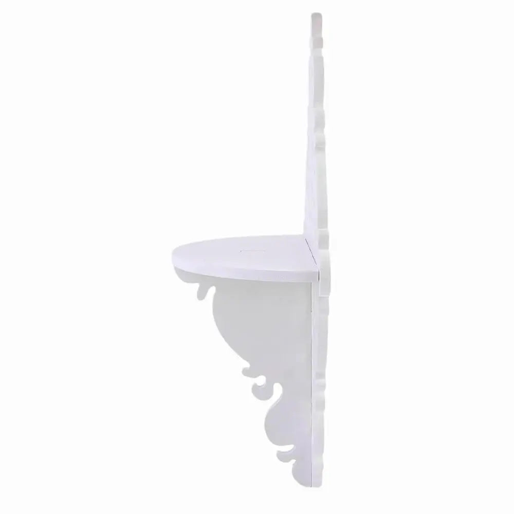 2024 New European Style Wall Shelf White Sharp Point Storage Board Wall Bedroom Wall Storage Rack Decorative Flower Rack
