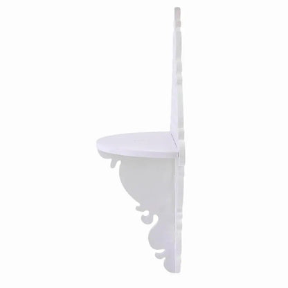 2024 New European Style Wall Shelf White Sharp Point Storage Board Wall Bedroom Wall Storage Rack Decorative Flower Rack