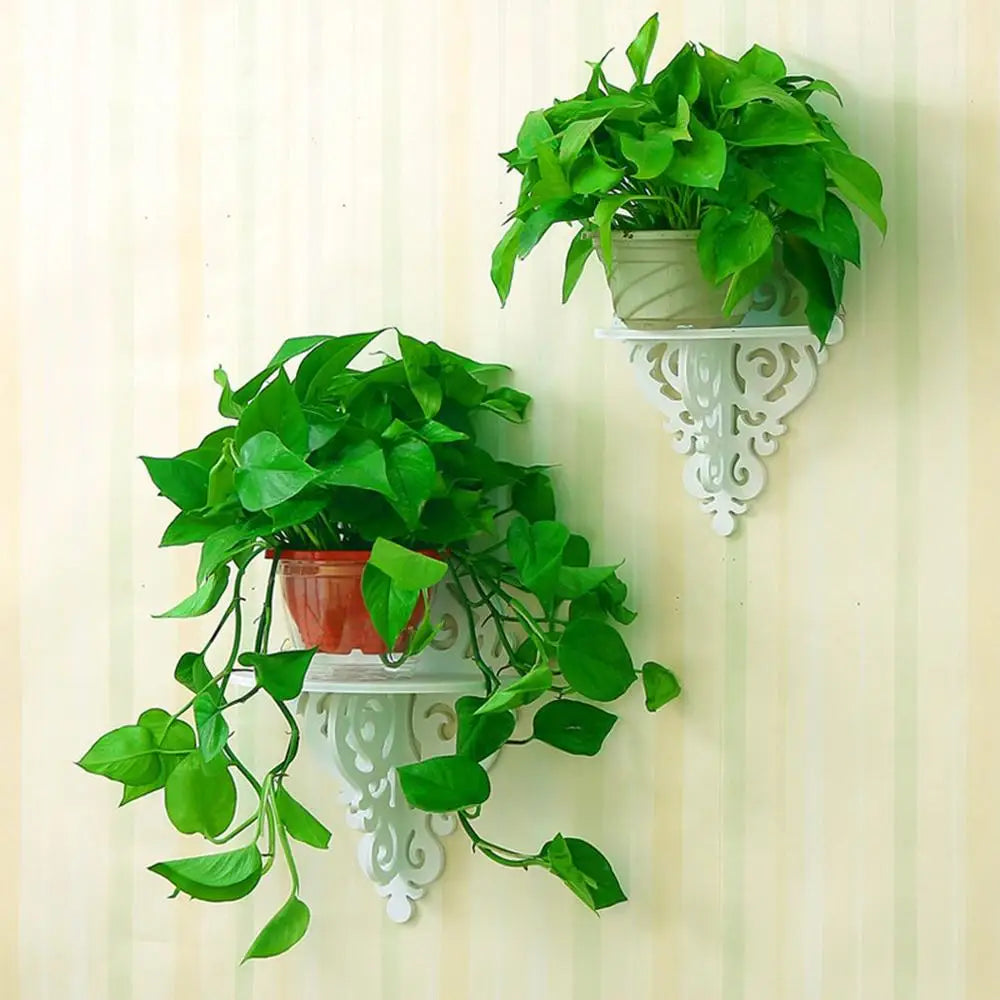 2024 New European Style Wall Shelf White Sharp Point Storage Board Wall Bedroom Wall Storage Rack Decorative Flower Rack