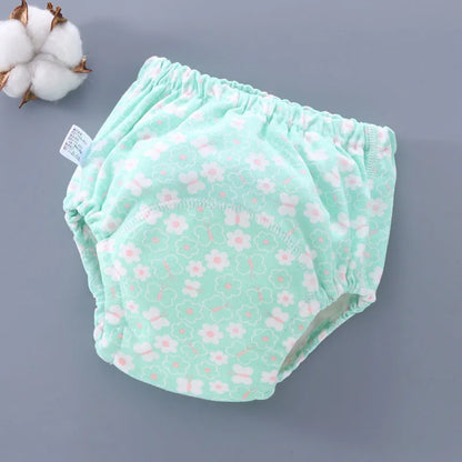 6 Layer Waterproof Reusable Baby Cotton Training Pants Infant Shorts Underwear Cloth Diaper Nappies Child Panties Nappy Changing