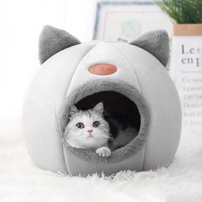 Cozy Winter Cat Bed Tent