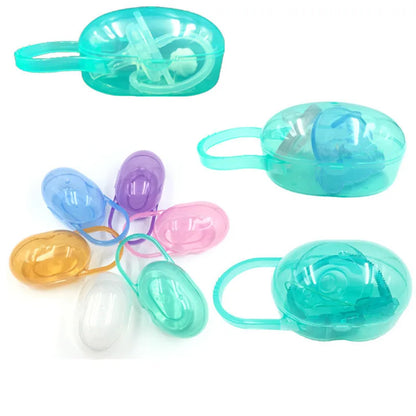 1PCS Nipple Chain Pacifier Baby Solid Box Soother Container Holder Box Travel Storage Case Safe Holder Pacifier Plastic
