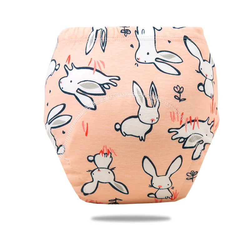 Baby Potty Toilet Training Pants Nappies Cartoon Boys Girls Underwear Cotton TPU WaterProof Panties Reusable Diapers Cover