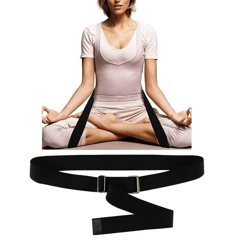 Meditation Yoga Seat Belt Healthy Posture Support Strap for Lotus Asana Position &T8