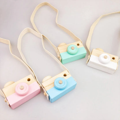 1pc Wooden Camera Baby Room Decor Desk Children Montessori Fashion Clothing Accessory Safe And Natural Toys Birthday Baby Toys